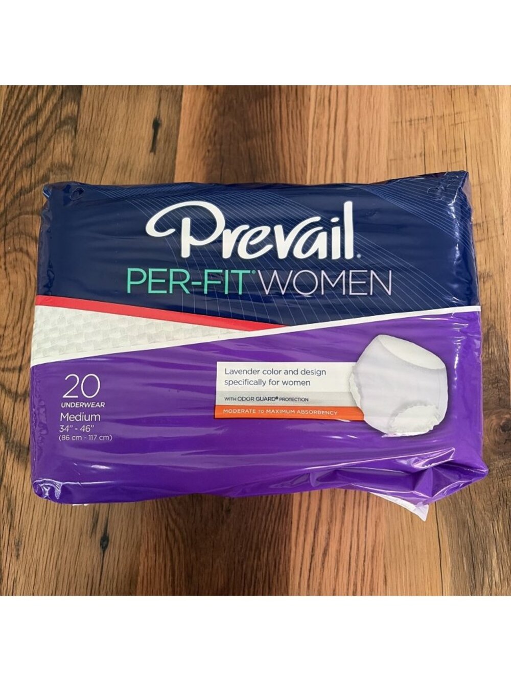 Prevail Disposable Underwear Female Medium34"-46" 20 Count PER-FIT EXT ABSORBENY